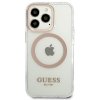 Guess GUHMP13XHTRMD iPhone 13 Pro Max 6,7 złoty/gold hard case Metal Outline Magsafe